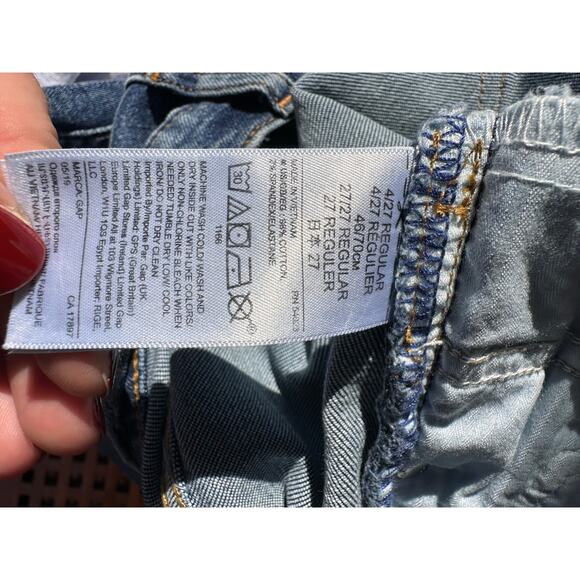 GAP Women's Medium Dark Wash Cigarette High Rise Skinny Jeans - Picture 7 of 7